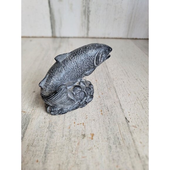 Wolf original salmon fish sculpture home decor figure sea ocean - Picture 3 of 7